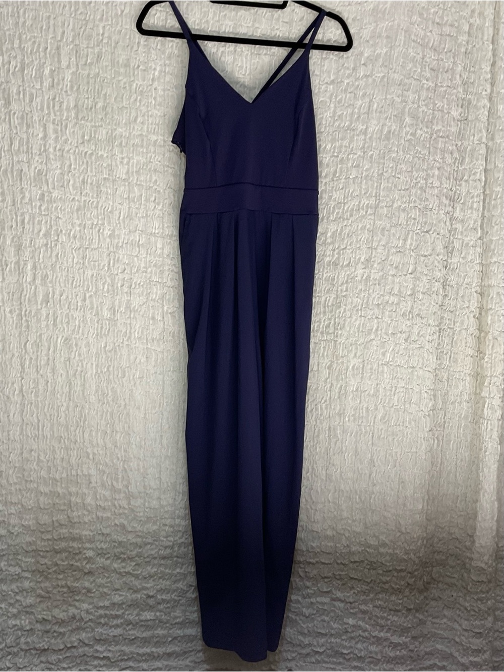 Halara Breezeful Navy Blue V-Neck Wide Leg Jumpsuit Petite M NWT - Picture 2 of 6